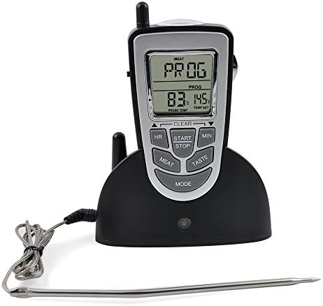 LUOER Barbecue Temperature 300 Ft Wireless Digital Electronic Cooking Barbecue Oven Meat BBQ Smoker Thermometer Temperature Alarm