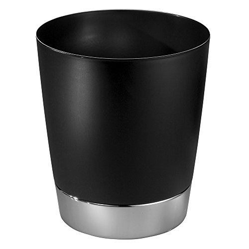 InterDesign 18060EU Aria Abfalleimer, schwarz / chromfarben