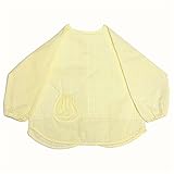 SODIAL(R) Baby Waterproof Long Sleeve Apron Overall Food Bib £¨Yellow£©