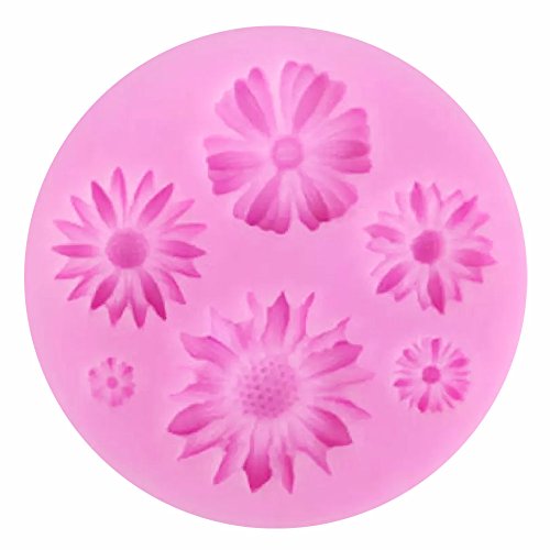 Blue Vessel Rosa Gänseblümchen Fondant Silikonform flüssige Silikonform - 2