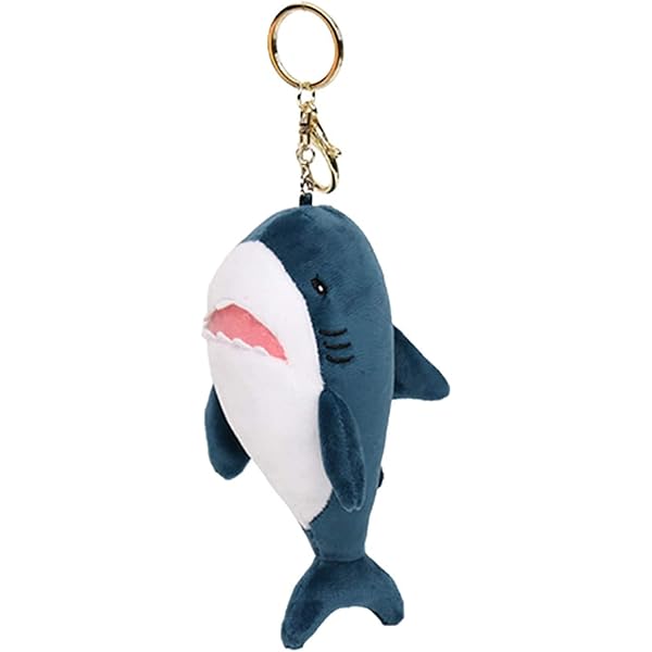 Clé En Tissu Facile Tiuxiu Porte-clés Extensible Pour Enfant - Motif Requin - Pour Lanière, Trousseau De Clés, Porte-clés Et Porte-clés - Pendentif De Sac Porte Cle Enfant