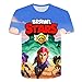 Produktbild T-Shirt Kurzarm Wilderness Chaos Brawl Stars 3D-Druck atmungsaktiven Komfort