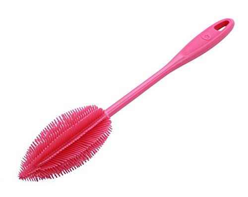 Preisvergleich Produktbild Silikon Flaschenbürste pink