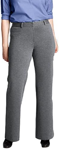Womens Ex Stock Lands End Stretch Fit Plus Size Smart Trousers (24, Grey)