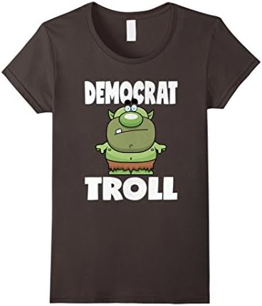 Women's Democrat Troll Vintage Funny Democratic Party Trolls T-Shirt XL Asphalt