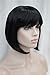 Kalyss Women's Short Bob Synthetic Black Hair wigs As Real Hair wig