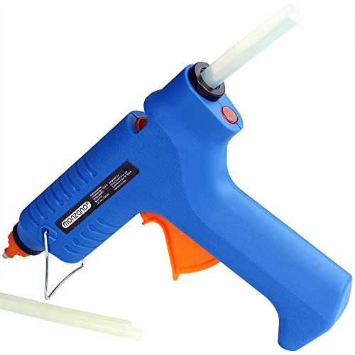 Heißklebepistole kabellos 500W ✔ Set mit Koffer Düsen ✔ inkl. 6 Klebepatronen & Ladestation ✔ 2 extra Düsen und Extrazubehör ✔ Klebepistole Heißkleber Pistole Heißklebegerät - 6