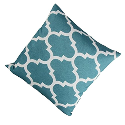 Sunnywill Kissen Fall Sofa Taille Werfen Kissen Abdeckung Haus Dekor (Blau)