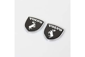 NiuBBao Car Emblem Badge Stickers, Front Bumper Grille Trunk Letter Emblem Decorations Styling Accessories for Volvo 3D,Black