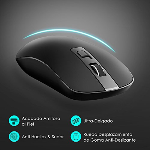 VicTsing Rat n Inal mbrico Delgado 2 4G con Receptor Nano Pusaciones
Silenciosas 3 Niveles de CPI Acabado Amitoso al Piel Perfecto para PC
Port til Computadora Ordenador y Mac Nueva Versi n