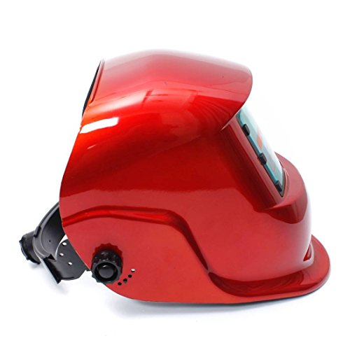 SODIAL(R) Schweissermaske Schweisshelm Solar Automatik (Solarenergie Nutzung fuer Refill) Gesichtsschutz Zubehoer Rot - 3