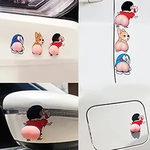 AIR WINK Cartoon Shape Car Door Anti-Collision Rubber Strip Cute Sticker Door Opening Anti-Scratch Wipe Protector (2 Piece)