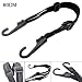 Produktbild 2 Stück Motorrad Helm Gepäck Seil, Roll-Elastic Seil Bungee Cord Bandage Umreifung Tape Gummiband mit 4 Haken