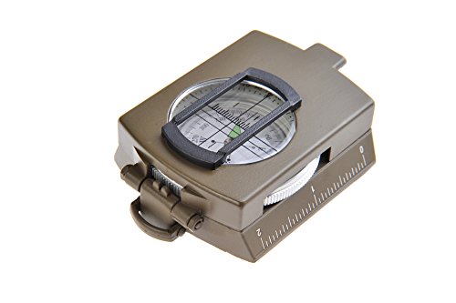 Huntington MG1 Militär Marschkompass / Peilkompass Premium Qualität – Professionell Flüssigkeitsgedämpft, Metallgehäuse mit Linsensystem, verschiedene Farben (Mattschwarz oder Militärgrün) - 4