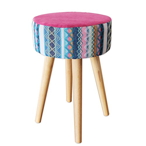 King Home s1706012 Taburete Fantasía KD, Color Fucsia, 36 x 36 x 45h