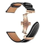 TianranRT Butterfly Schnalle Leder Armbanduhr Armband Band Schmetterling Lederarmband für IWatch 4 Apple Watch 40/44mm