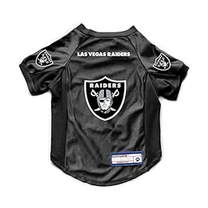 Littlearth Unisex-Adult NFL Las Vegas Raiders Stretch Pet Jersey, Team Color, X-Small