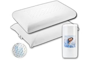 MICHELANGELO HOMERELAX Michelangelo - Cuscino in Memory Foam ALTO 15cm, Dispositivo Medico, per dolore cervicale e braccio, Anatomico, Anallergico, Traspirante, Antirussamento,federa lavabile - Made in Italy