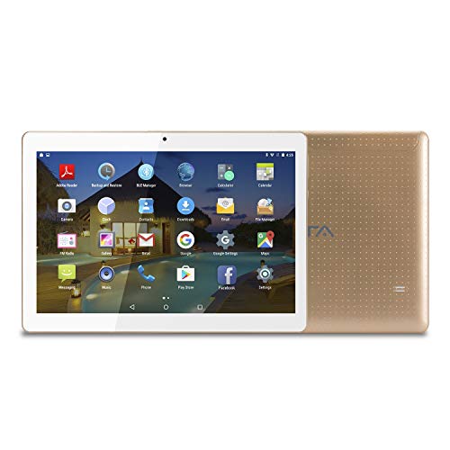 Tablet 10 Pulgadas BEISTA-Oro (2GB RAM,32GB ROM,WiFi,Quad-Core,Android 7.0,HD IPS 800x1280,Doble Cámara,Doble Sim,OTG,GPS)