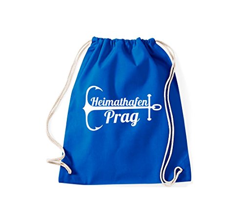 Preisvergleich Produktbild ShirtInStyle Gym Sack Turnbeutel Heimathafen Prag Farbe Royal