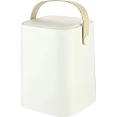 Tutma Saplı İ&ccedil; Kovalı Tezgah &Uuml;st&uuml; Mutfak &Ccedil;&ouml;p Kovası, 8 Litre, Kilitli Kapak, Click Kapak, 24x24x30 cm (BEYAZ, 8 LİTRE)