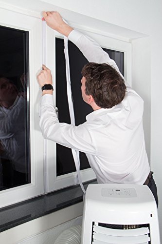 Fensterabdichtung /-Lock /-Luftvorhang /-Schleuse für mobile Klimageräte, Entfeuchter oder Ablufttrockner an alle Fensteröffnungen an Dach und Wand – hot air stop - 7