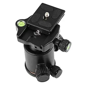 HIFFINProfessional Metal 360 Degree Rotating Panoramic Ball Head with 1/4 inch Quick Release Plate and Bubble Level,up to 17.6pounds/8kilograms,for Tripod,Monopod,Slider,DSLR Camera,Camcorder