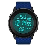 Gaddrt Uhren Wasserdichte Armbanduhr der Luxus Mann-Analog-Digital-Militär Sport-LED der Männer Armbanduhr (Dark Blue)