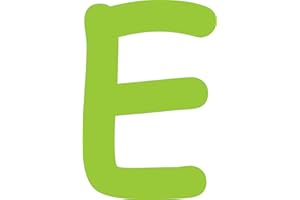 Kleckerliese Alphabet Buchstaben 8cm selbstklebende Aufkleber Wandtattoo Wanddekoration Kinderzimmer STICKER E - Höhe 8cm, Farbe Lindgrün