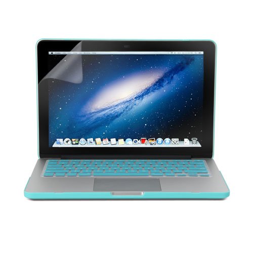 GMYLE Türkis Blau 4 in 1 Hülle Tasche für Macbook Pro Retina 13 Zoll mit Retina Display – Weicher Transportbeutel – Tastatur-Abdeckung (US Layout) – Schutzfolie für den Bildschirm (nicht für MacBook Pro 13) - 2