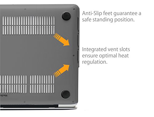 MyGadget H  lle Hard Case  Matt  - f  r Apple MacBook Air 13   ab Mitte 2011  A1466 A1369 - Schutzh  lle slim Hartschalen Tasche Plastik Cover in Grau