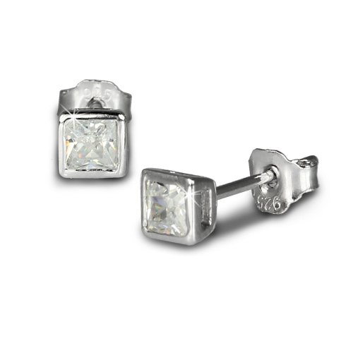 SilberDream Damen-Ohrstecker Quadrat Zirkonia wei aus 925 Sterling Silber SDO704W SilberDream Damen-Ohrstecker Quadrat Zirkonia wei aus 925 Sterling Silber SDO704W