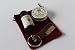 Grooming Set - Moustache Wax, Beard Oil, mini comb presented in a red drawstring bag