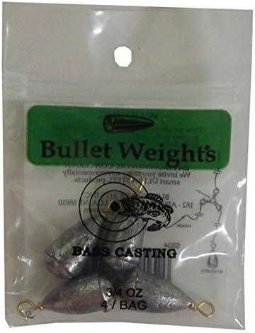 Bullet Weight SS34 Bass Casting Sinker, Silver Finish by Bullet Weight