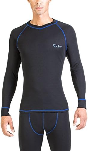 Xaed Man Thermal Underwear Shirt, Man, Black/Blue, L