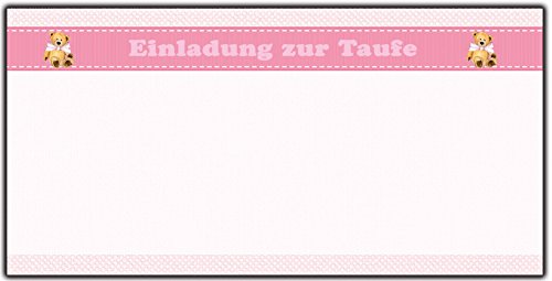 Taufe EInladungskarten Einladung Rosa Mädchen It is a girl 10 Karten + Umschläge - 3