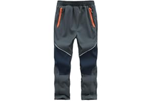 Zzkouine Kinder Softshellhose Schneehose Skihose Warme Hosen Jungen Mädchen Winterhose Outdoorhose Wanderhose