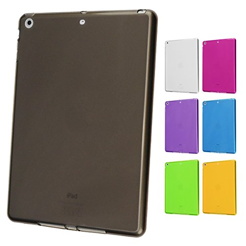 doupi PerfectFit Schutzhülle mit Staubstöpseln für iPad Air ( 1. Gen. ) A1474 A1475 A1476 Staubschutz Matt Clear Design TPU Schutz Hülle Silikon Schale Bumper Case Schutzhülle Cover, weiß - 9