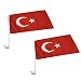 Produktbild Sonia Originelli 2er Set Auto Flagge Fahne WM Länder Fußball Fan Farbe Türkei
