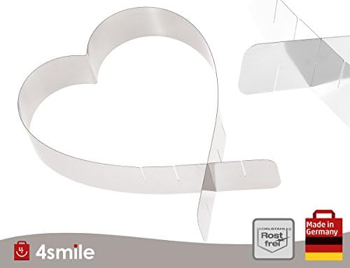 Menz Cake Ring Heart Shape Rust-Proof Stainless Steel 1 piece