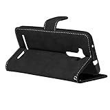 BONROY® Tasche Hülle für Handyhülle für Asus ZenFone 2 Laser ZE550KL (5.5 Zoll) Retro matte Leder PU Leder Flip Schutzhülle Case Cover Etui Lederhülle mit Silikon Back Cover PU Leder Handytasche im Bookstyle Stand Funktion Kartenfächer Schale Stoßfest Handyhülle für Asus ZenFone 2 Laser ZE550KL (5.5 Zoll) - 