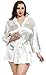 Price comparison product image Nine X - Many Colours! Sexy Lingerie plus size/one size.Satin Robe with lace back,8/10/14/16/18/20/22/52, WHITE - 6XL
