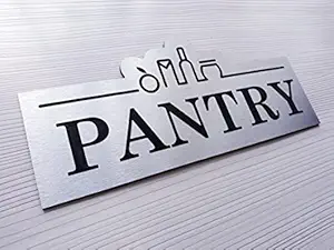 SIGNOOGLE Pantry Acrylic Sign Board Plate Display Office for Hotels Restaurant Mall Bank Office Multicolored (16 x 6 Inches)