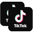 Sticker Gold - TikTok Self Adhesive Stickers - 3 Size Options - Social Media Work Van Shop Office Sign Graphics Advertising Decal (8cm (2 Pack))