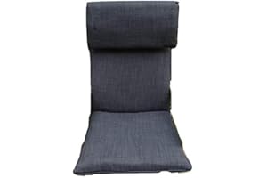 SOSKAKIIST Kissen FÜR SCHAUKELSTUHL Typ Pello oder Poang. Hergestellt aus hochwertigem Polsterstoff. Sitz 57 x 50 Rücken 57 x 70, 8 cm dick (Anthrazit)