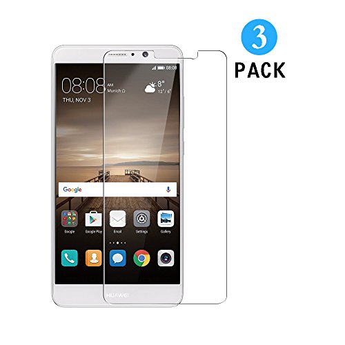 3 Unidades Huawei Mate 9 Protector de Pantalla  WEOFUN Cristal Templado para Huawei Mate 9 Vidrio Templado Protector 5 9 Pulgadas  0 33mm  9H Dureza  Alta Transparencia 