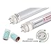 Produktbild 2 x Auralum® 60cm Leuchtstoffröhre Warmweiß 2800~3200K 10W 1085LM T8 G13 LED Röhre Tube Leuchtmittel mit der gestreiften Abdeckung inkl. LED Starter ersetzt 18W Gasröhre