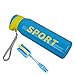 Produktbild aodi 500 ml Edelstahl-Vakuum-Widerstand bottle-scratch und umweltfreundlich, für Camping, Outdoor-Sportarten, Yoga und, Stroh Flip-Plus-brush-1 Flip –, BPA-freier Kunststoff, mit Trinkhalm-Design, mit der Zeit, für Freizeit, Erwachsene und Kinder Kids, blau