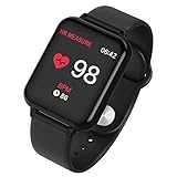 Chenang Sport intelligente Uhr zur Herzfrequenz-und Fitnessaufzeichnung, Wasserdicht IP67 Smartwatch Fitness Armband Uhr mit Pulsmesser