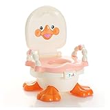 Feven 3-in-1 Töpfchen / Reisetoilette für Jungen, Mädchen in Entendesign, umwandelbar von Töpfchen zu Schemel, abnehmbare Teile, transportabel, leicht zu reinigen, praktisch für Eltern und Kleinkinder - 2